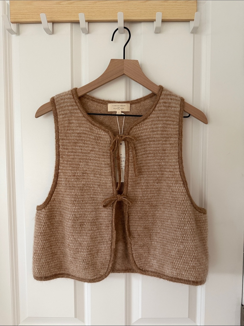 Sezane Pepy Cardigan - Mottled Beige Ecru